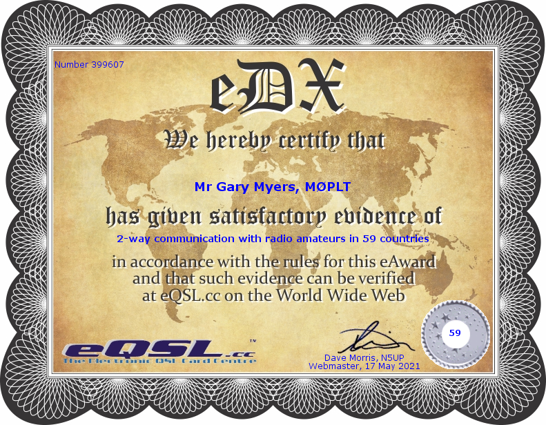 eDX Certificate
