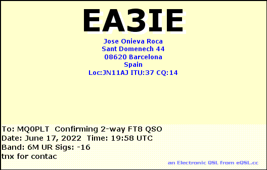 eQSL card