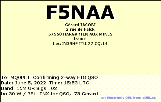 eQSL card