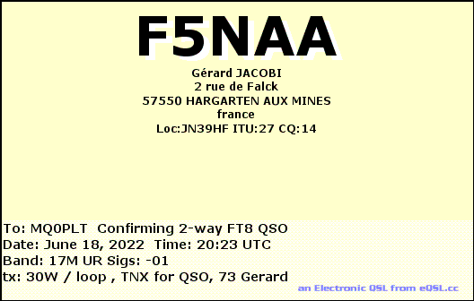 eQSL card