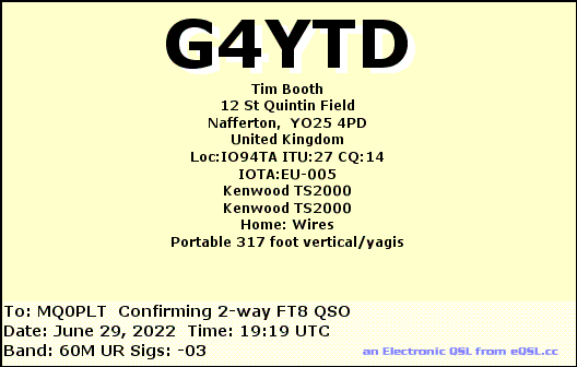 eQSL card