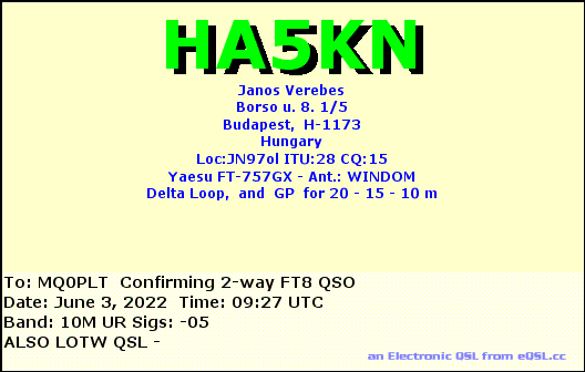 eQSL card