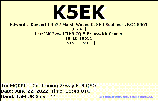 eQSL card