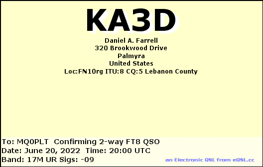 eQSL card