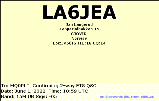 eQSL card