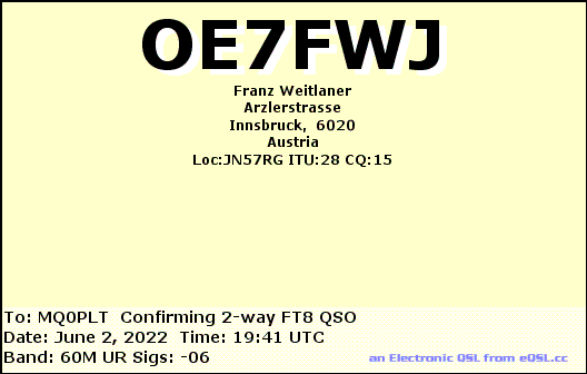 eQSL card