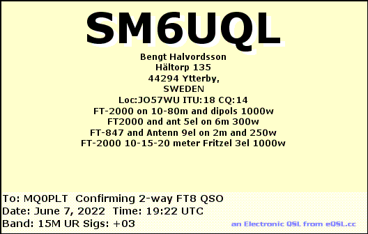 eQSL card