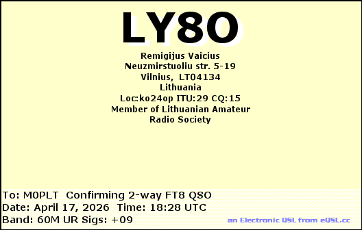 eQSL card