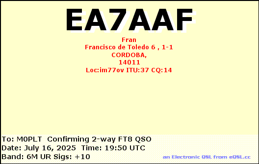 eQSL card