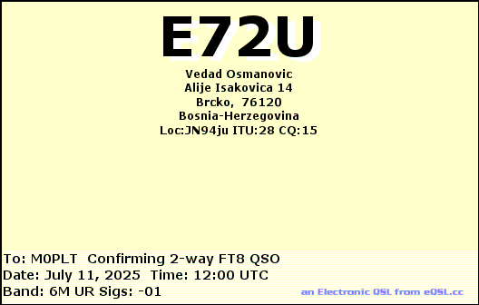 eQSL card