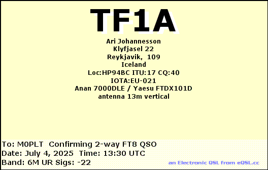 eQSL card