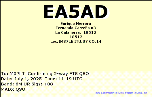 eQSL card
