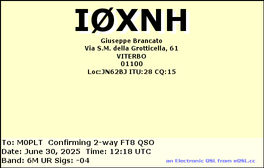 eQSL card