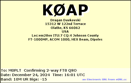 eQSL card