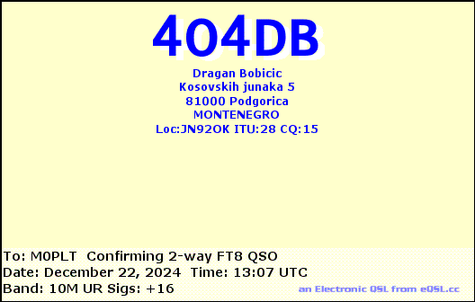 eQSL card