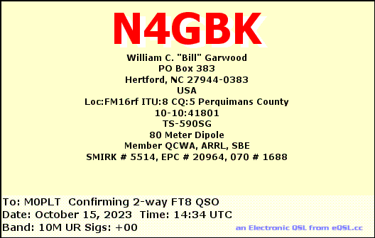 eQSL card