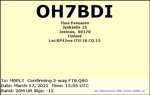 eQSL card