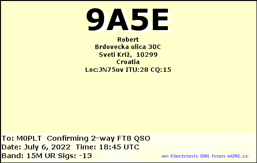 eQSL card