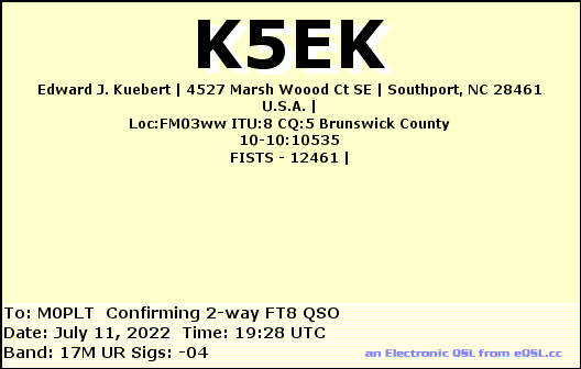 eQSL card