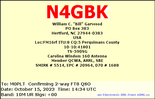 eQSL card