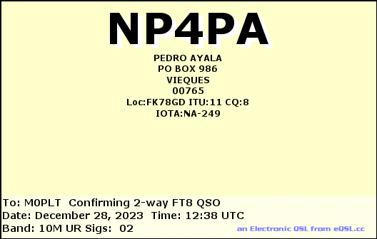 eQSL card