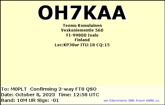 eQSL card