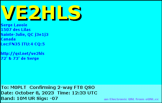 eQSL card