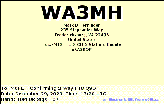 eQSL card