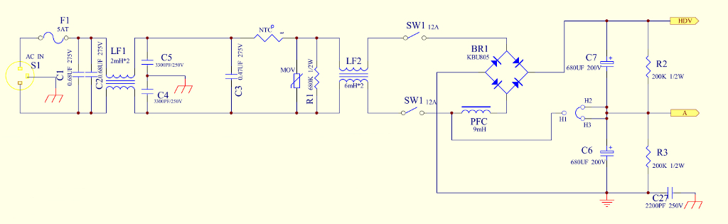 SPA-8230 mains filter