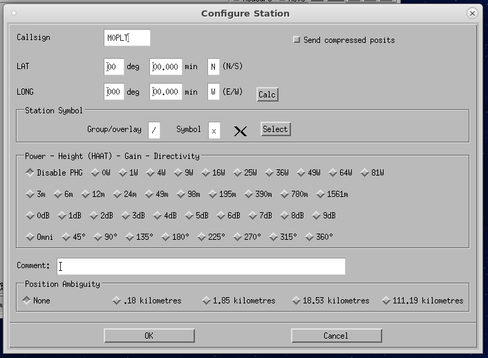 xastir set-up